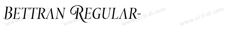 Bettran Regular字体转换